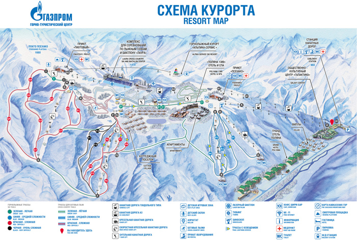 Карта комплекса Газпром